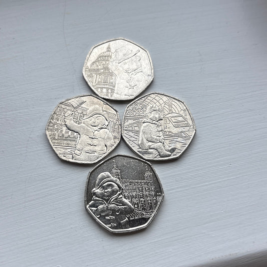 Paddington Bear Full Set of 4  2018/2019  50p Cathedral Tower Palace Station
